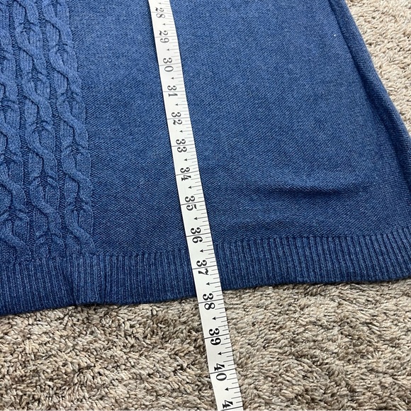 J. Jill Blue Knit blue turtleneck sweater dress large - Picture 8 of 9